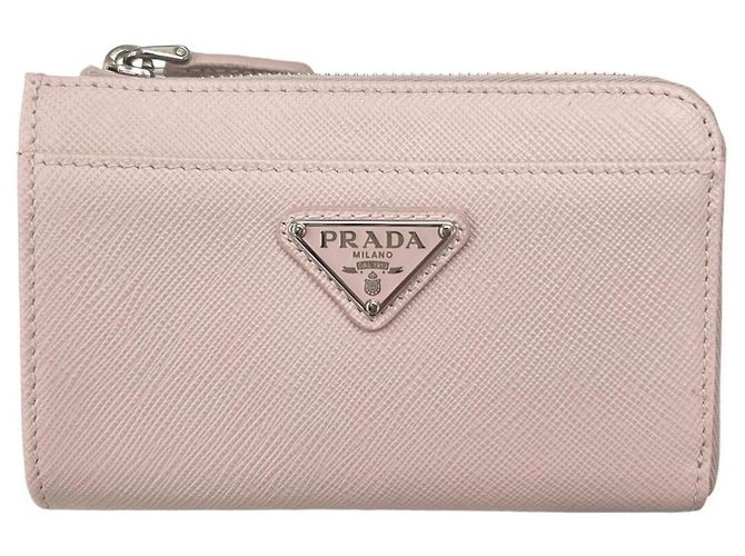 Monedero de piel Saffiano Prada Rosa