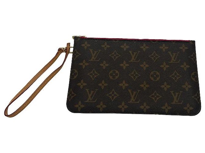 Louis Vuitton Neverfull Shoulder Strap Braided Leather Brown