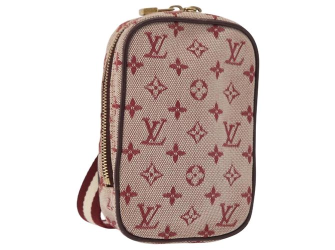LOUIS VUITTON Monogram Mini Us Digital Pouch Red M60001 LV Auth 181783 Rosso