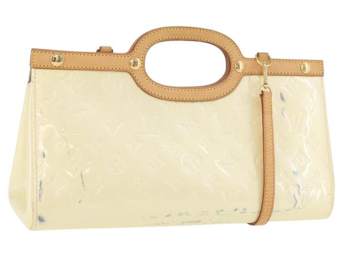 LOUIS VUITTON Monogram Vernis Roxbury Drive Bag 2Way Perle M91374 Auth 182822