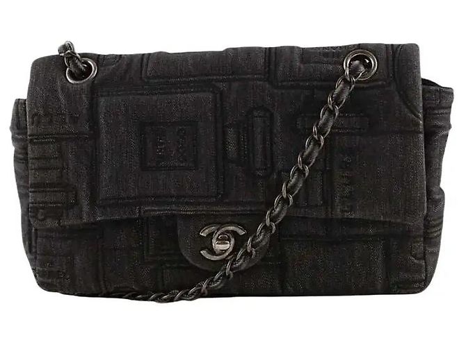 Chanel Borsa a tracolla Timeless/Classique anthracite Grigio antracite
