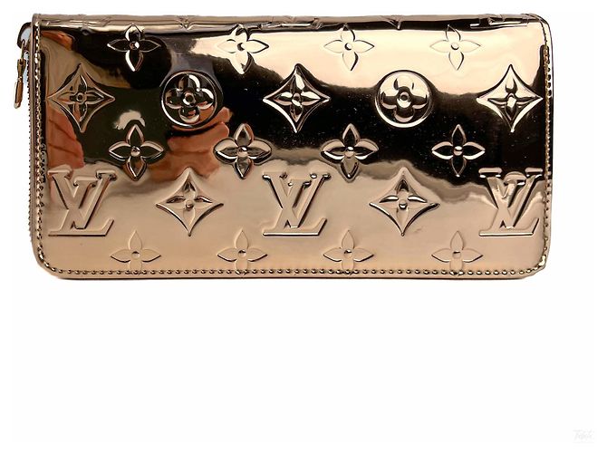Louis Vuitton Sky Collection Canvas Mirror Long Zip Around Wallet Cooper