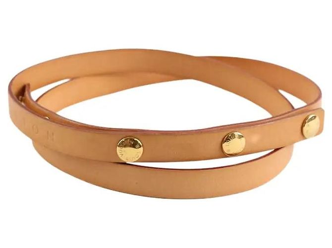 Louis Vuitton Cinto de couro bege