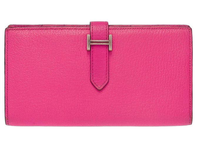 Béarn Hermès HERMES Bearn Leather Accessory Pink - 103547
