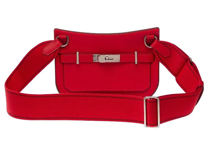 Hermès Bolsa HERMES Jypsiere em Couro Vermelho - 103552