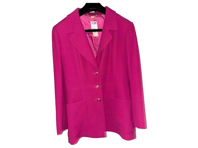 Céline Celine Blazer de lã rosa
