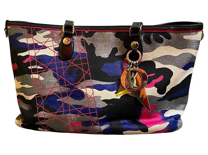 Dior Anselm Reyle Medium Canvas Camouflage Tote 2011