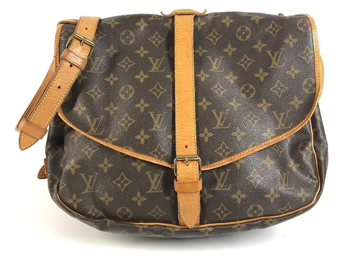 Sac à main Louis Vuitton Monogram Saumur 35 Marron