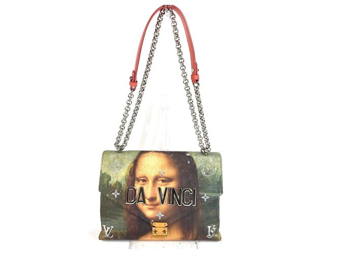 Louis Vuitton Masters Collection Mona Lisa Double Chain Tasche Pink Mehrfarben