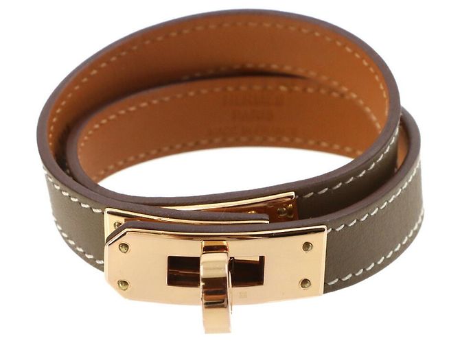 Hermès Pulsera Kelly Double Tour Hermes Gris pardo