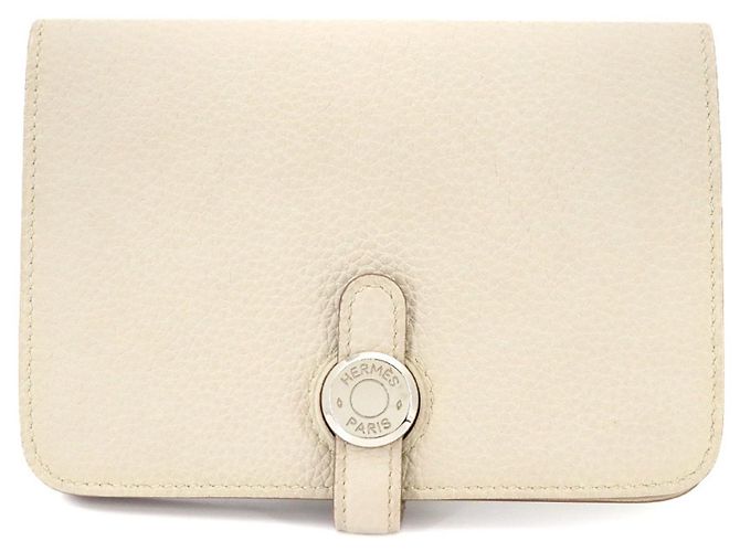 Hermès Hermes Dogon Compact Bi-fold Wallet White