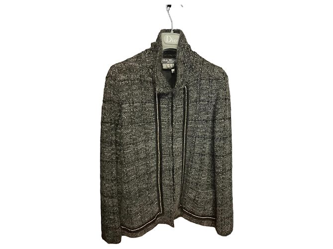 Conjunto de Saia Salvatore Ferragamo - Cinza