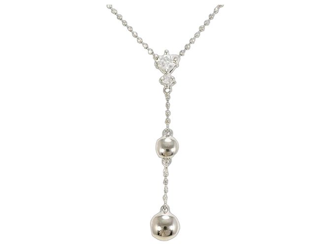 Autre Marque Colar de platina com pingente de diamante