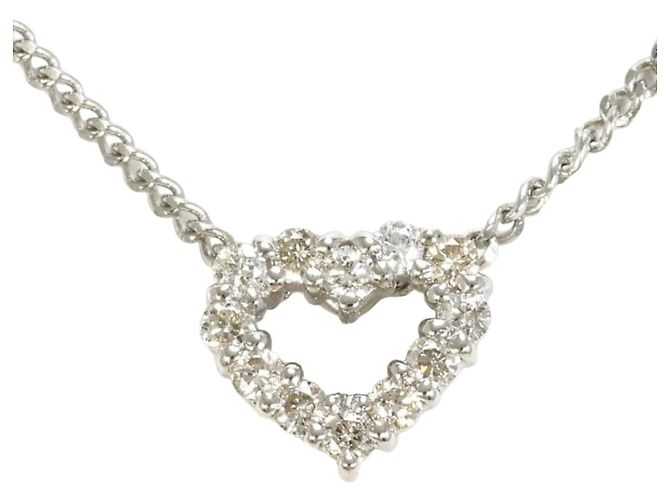 Autre Marque Colar de platina com pingente de diamante