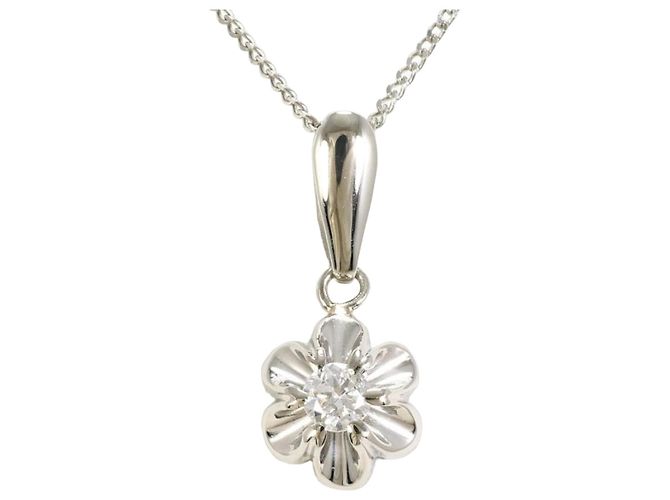 Autre Marque PT850 Platin-Halskette mit Diamant