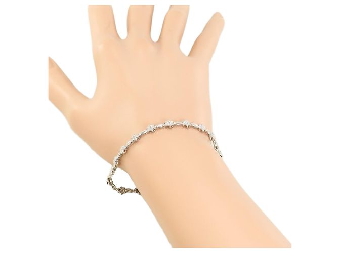 Autre Marque 10K Weißgold Diamant Charm Armband Golden
