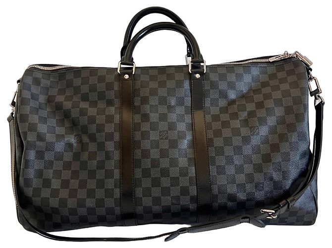 Louis Vuitton Keepall 55 Damier Graphite Preto