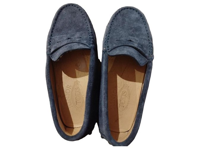 Mocassins Tod's Junior en daim bleu