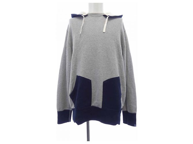 Autre Marque Loopwheeler Hoodie Braun Marineblau 