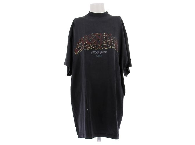 Balenciaga T-shirt nera oversized Nero