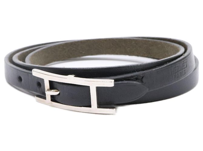 Hermès Pulseira charm Hermes Be Api Triple Strand Preto