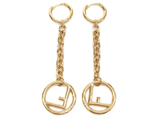 Fendi Chain Stud Ohrringe Golden 
