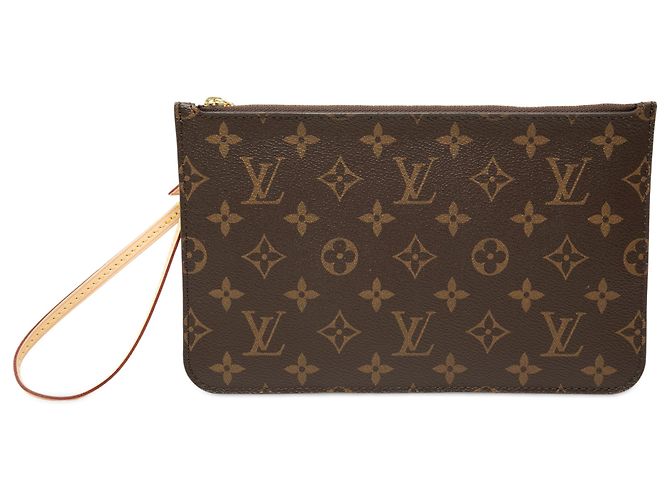 Pochette Louis Vuitton Brown Monogram Neverfull MM Marrone