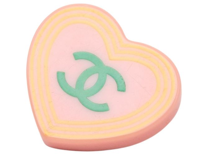Broche Corazón de Resina CC Rosa Chanel