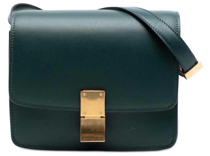 Céline Celine Green Small Calfskin Classic Box Verde Verde oscuro