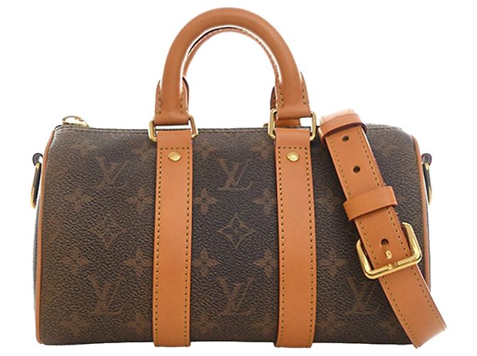 Louis Vuitton Brown Monogram Dust Keepall Bandouliere 25 Marrom