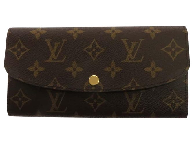 Cartera Emilie Monogram Marrón Louis Vuitton Castaño