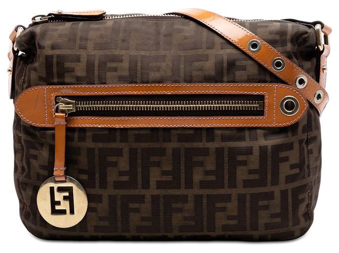 Fendi Marrom Zucca Canvas Crossbody