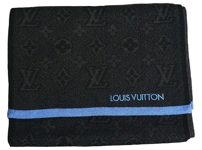 Louis Vuitton Monogram Wollschal - Schwarz/Blau