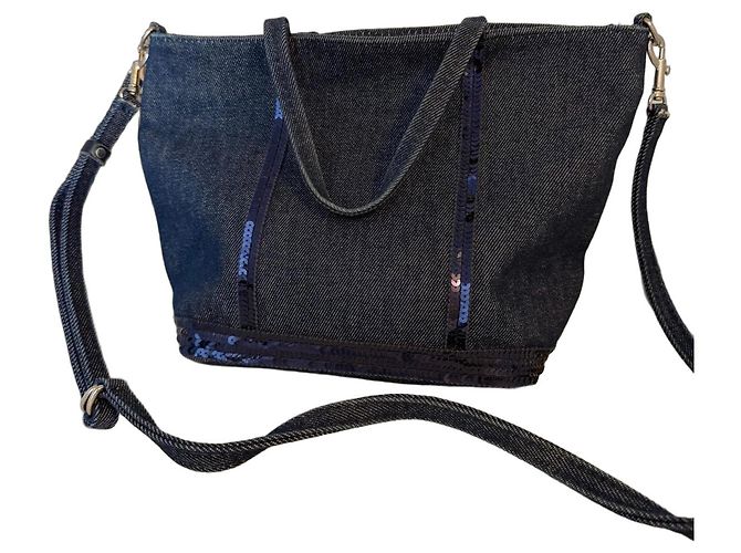 Vanessa Bruno Le Cabas Borsa Tote in Denim Blu