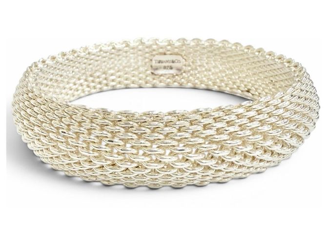 Tiffany & Co Pulsera de brazalete de malla Tiffany Somerset 925 Plata
