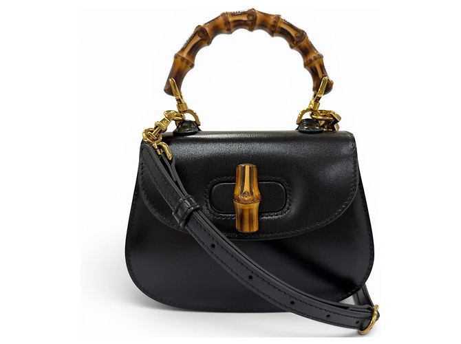 Mini sac Gucci Bamboo 1947 Noir