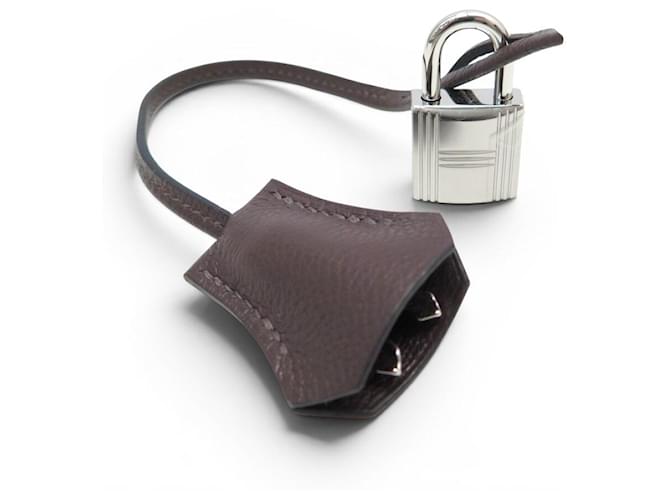 Hermès NEW SET HERMES PADLOCK + ZIPPER PULL WITH BELL KELLY BAG KEY Brown 
