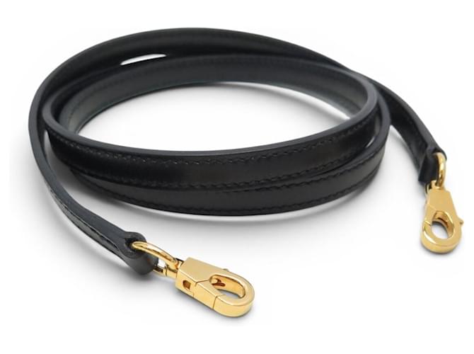 Hermès NEUF ANSE BANDOULIERE HERMES POUR SAC MINI KELLY VEAU LISSE NOIR SHOULDER STRAP 