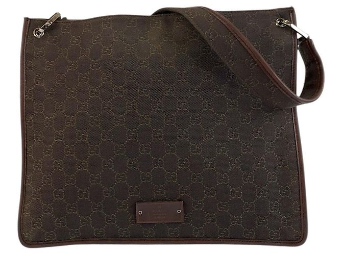 Borsa a Spalla Gucci GG Canvas Pochette Marrone