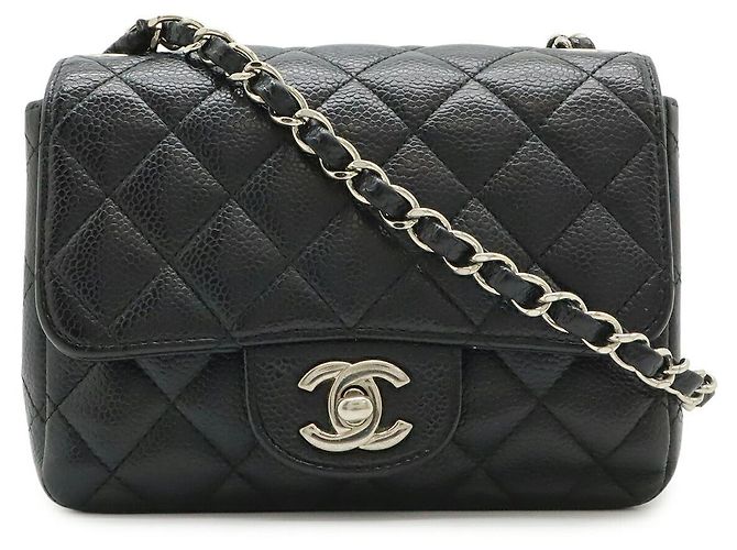 Bolsa Chanel Caviar Mini Flap Preto