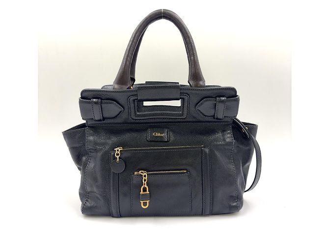 Chloé Chloe Eclipse Gold Logo 2-Way Handtasche