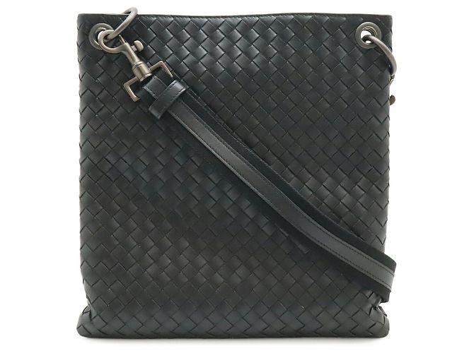 Bottega Veneta Schultertasche aus Leder Schwarz
