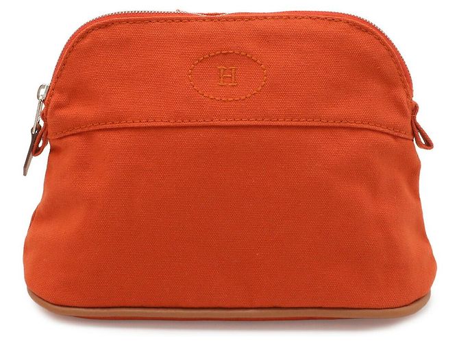 Hermès Hermes Bolide Pouch 20 Canvas Leather Rot