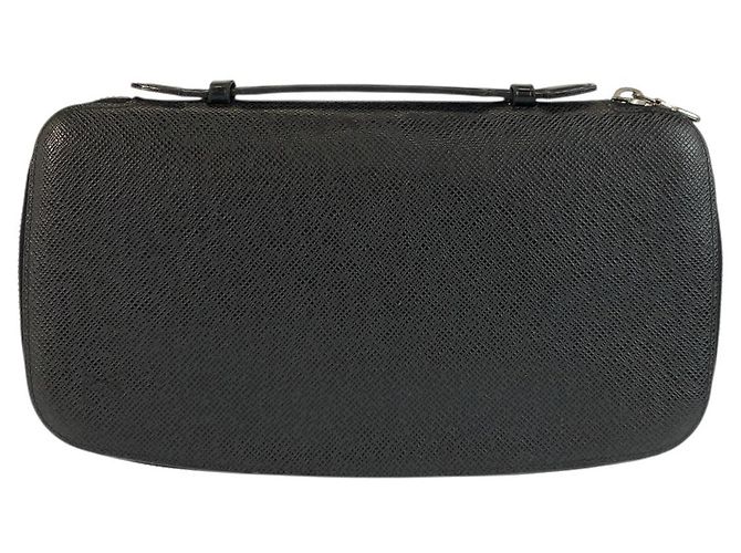 Louis Vuitton Taiga Organizer Atoll Long Wallet Black