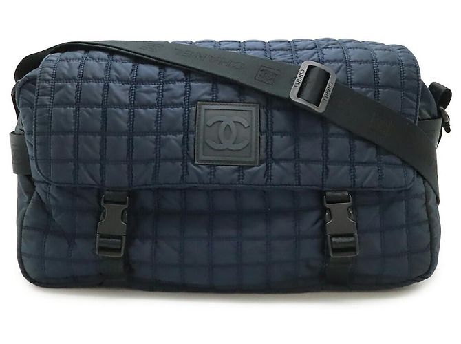 Borsa Messenger Chanel Nylon Coco Mark Nero