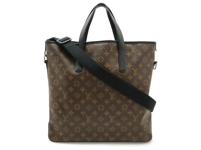 Bolsa Tote Davis em Canvas Monogram e Couro Louis Vuitton Marrom