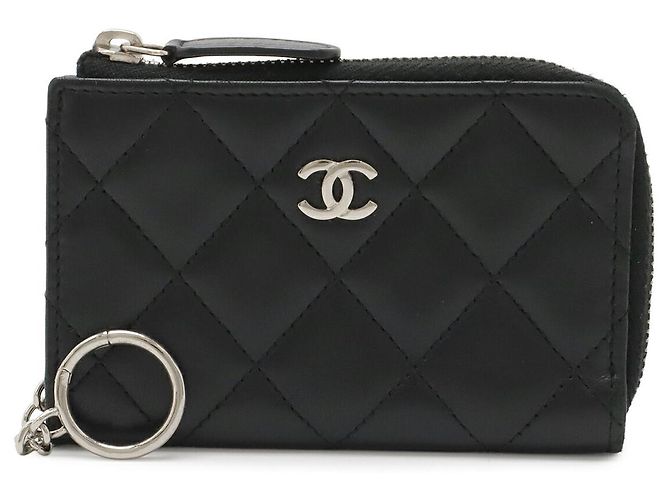 Chanel Matelasse Coin Case Black