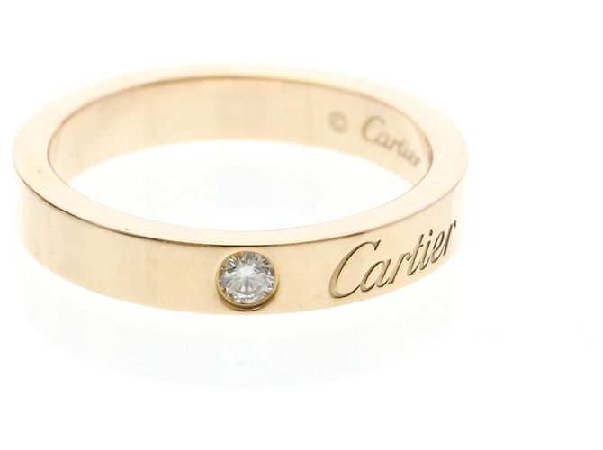 Anello C de Cartier con 1 Diamante D'oro