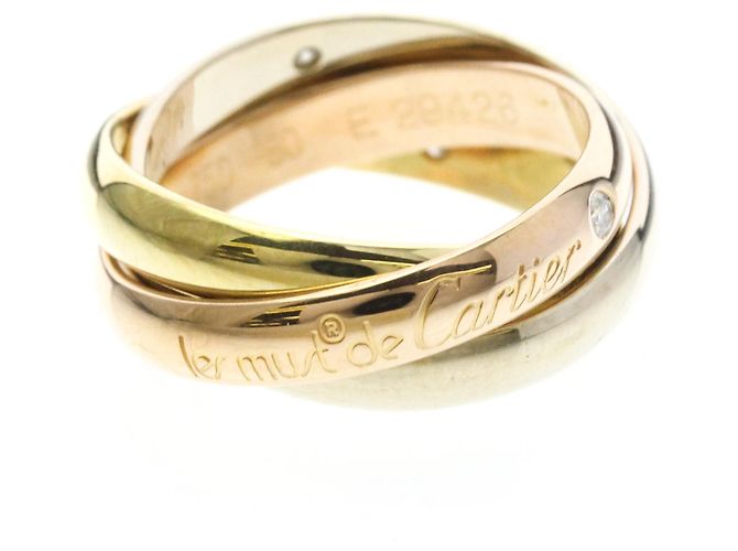 Anello Trinity Cartier con 3 Diamanti D'oro