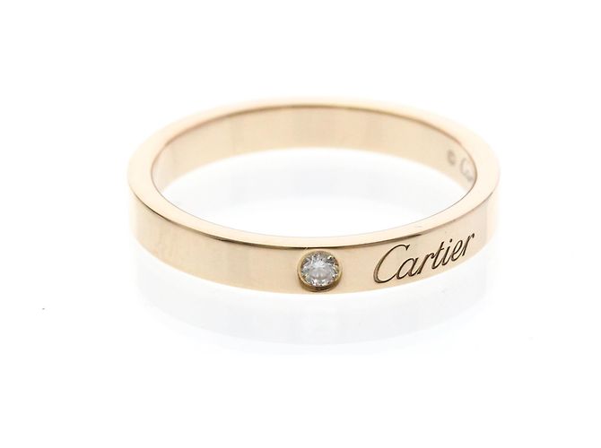 Anello C de Cartier in oro rosa e diamanti D'oro